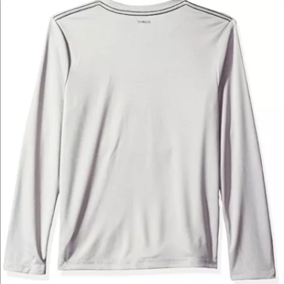 Adidas Grey Long Sleeve Shirt ( SIZE 7) Climalite - Picture 2 of 5